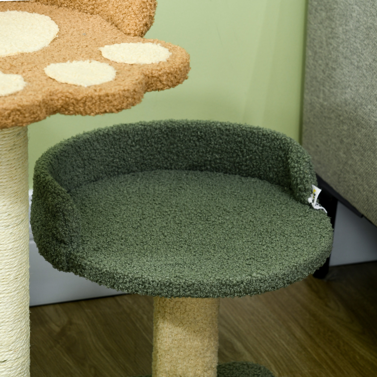 52cm Cat Tree for Indoor Cats - Two Beds, Scratching Posts & Toy Ball