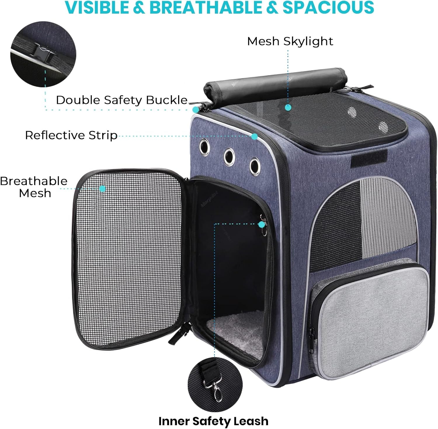® Cat Carrier Backpack, Foldable Pet Backpack Carrier for Cats and Small Dogs
