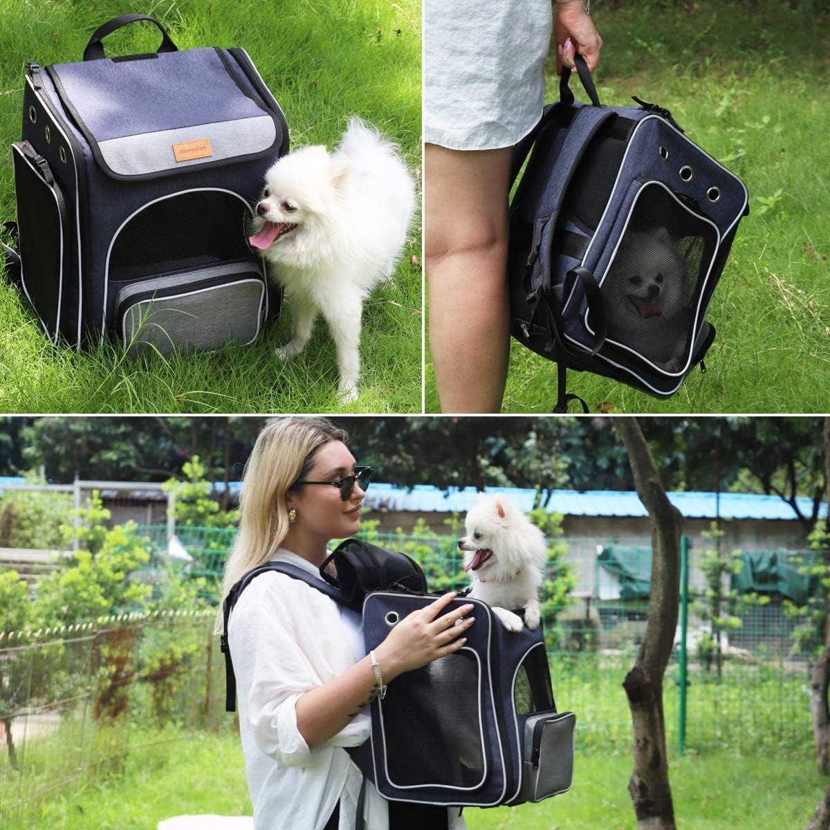 ® Cat Carrier Backpack, Foldable Pet Backpack Carrier for Cats and Small Dogs
